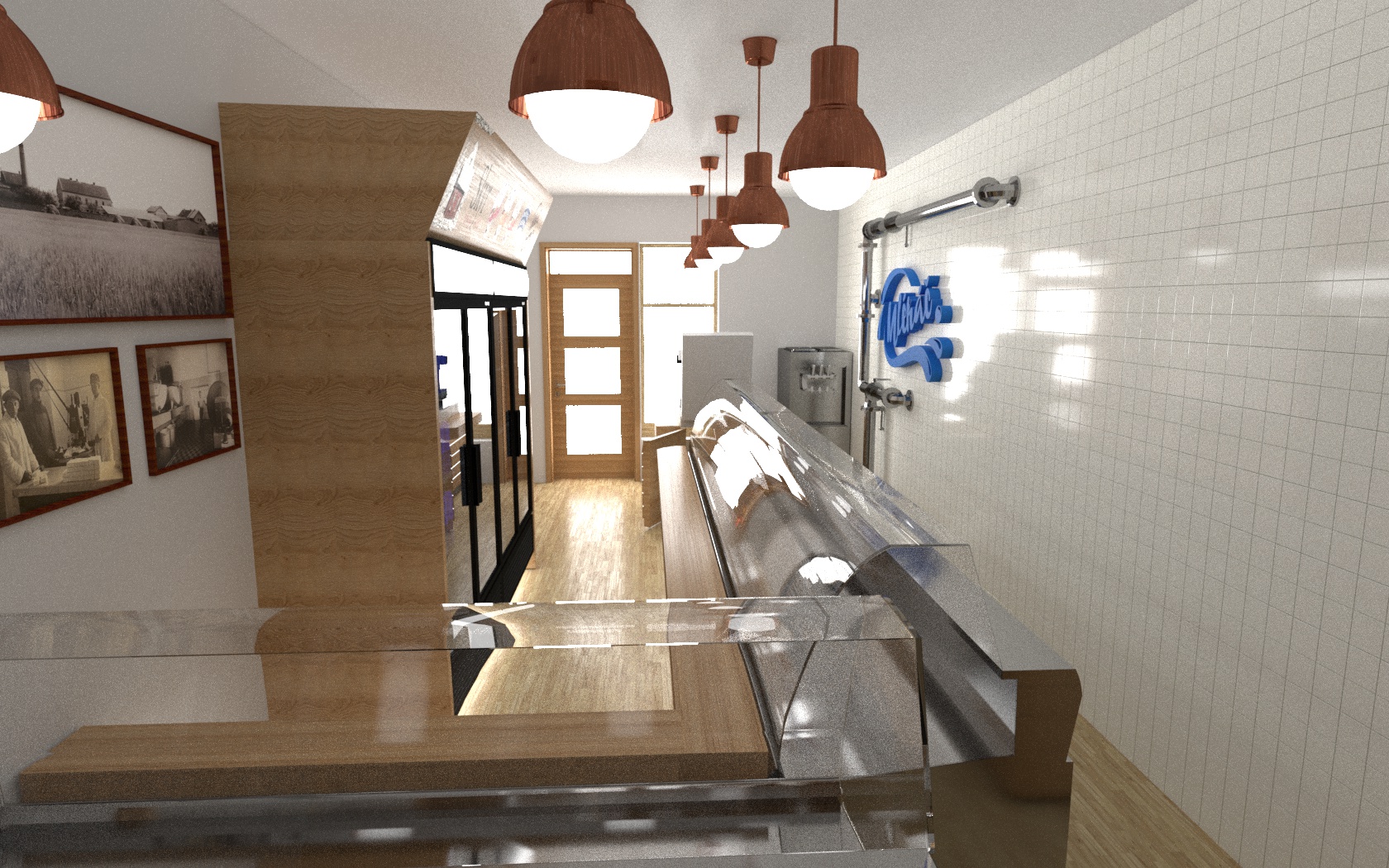 Mlékáč branding & 3D visualisation for Sales Units